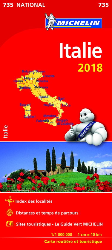 Couverture de Carte Nationale Italie 2018 par Michelin