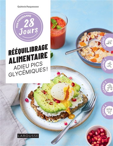 Couverture de Rééquilibrage alimentaire : adieu pics glycémiques ! par Quitterie Pasquesoone