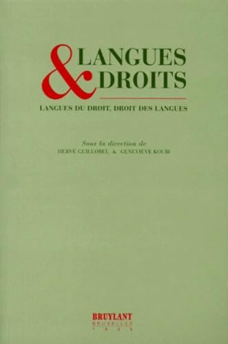 Langues et droit : langues du droit, droit des langues
