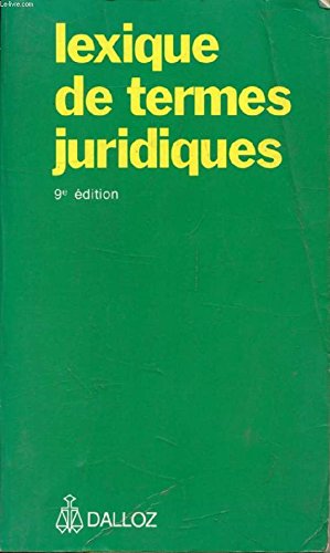Lexique des Termes Juridiques