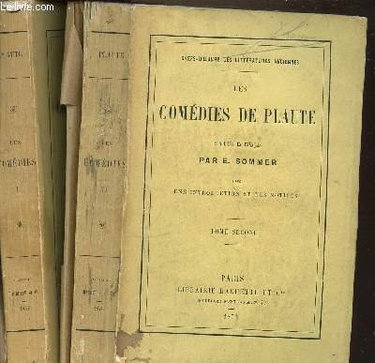 Couverture de LES COMEDIES DE PLAUTE EN 2 TOMES : 1+2 / UNE INTRODUCTION ET DES NOTICES.