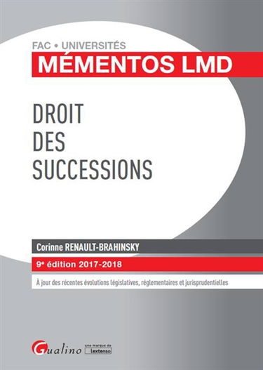 Droit des successions : 2017-2018