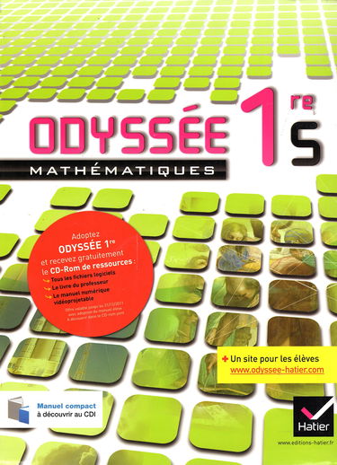 Odyssée Mathématiques 1re S éd. 2011 - Manuel de l'élève (version enseignant)