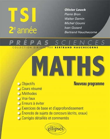 Couverture de Mathématiques TSI, 2e année : nouveau programme par Olivier Leuck