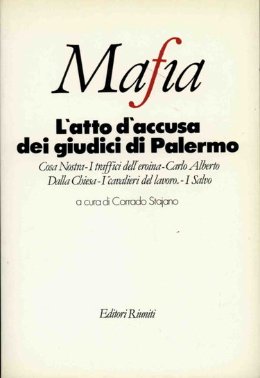 Couverture de Mafia. L'atto d'accusa dei giudici di Palermo