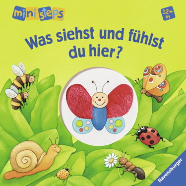 Couverture de Was siehst und fühlst du hier?: Ab 12 Monaten