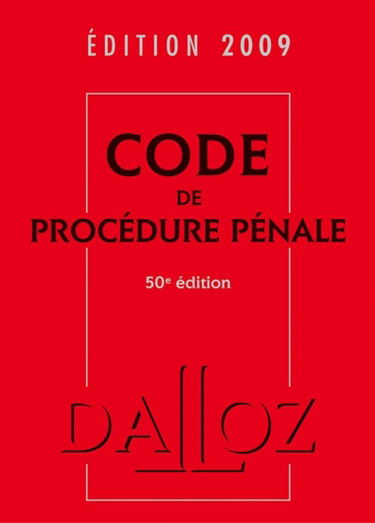 Code de procédure pénale 2009