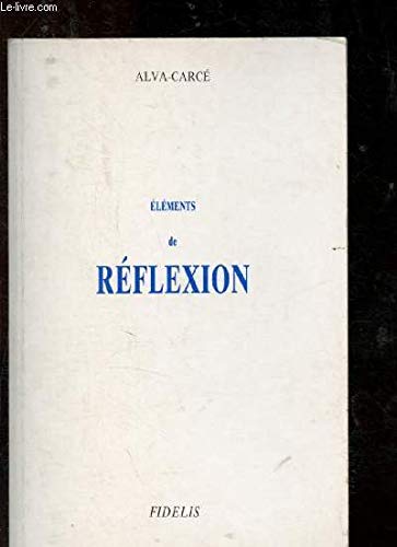 Couverture de Eléments de réflexion