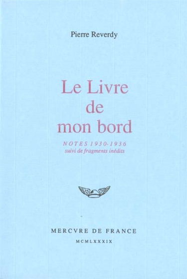 Le Livre de mon bord : notes, 1930-1936. Fragments inédits