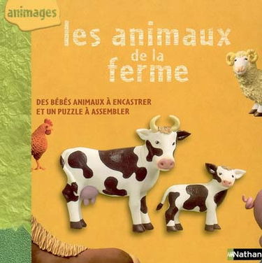 Les animaux de la ferme : des bébés animaux à encastrer et un puzzle à assembler