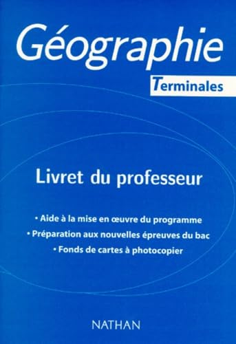 Géographie, terminale, professeur