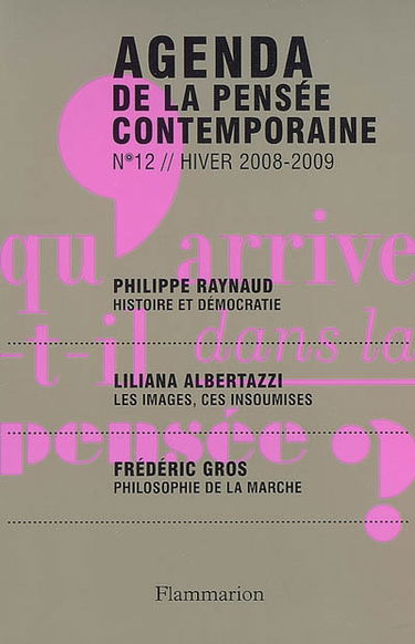 Agenda de la pensée contemporaine, n° 12