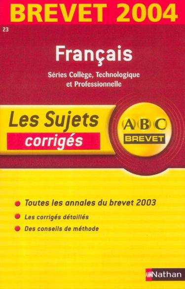 Français série collège, technologique et professionnelle : corrigés