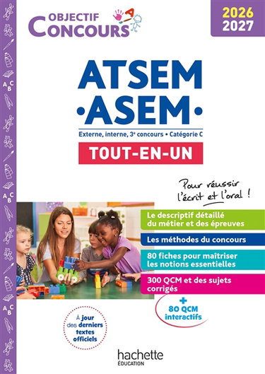 ATSEM, ASEM : tout-en-un : externe, interne, 3e concours, catégorie C, 2026-2027