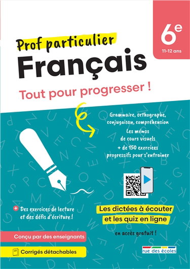 Couverture de Français 6e, 11-12 ans : tout pour progresser !