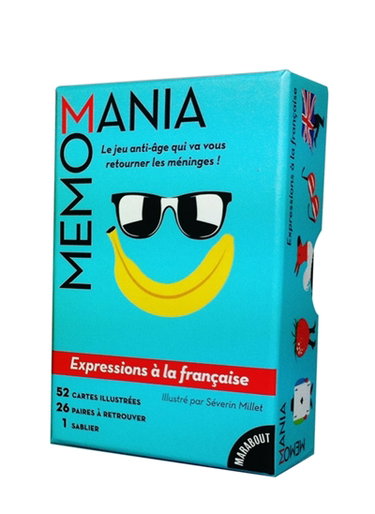 Couverture de Memomania : expressions à la française : le jeu anti-âge qui va vous retourner les méninges !
