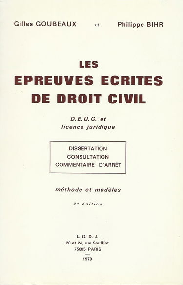Les Épreuves écrites de droit civil