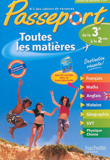 Couverture de Passeport toutes les matières, de la 3e à la 2de