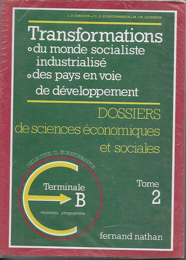 Economie Terminale B. Tome 2, Edition 1983