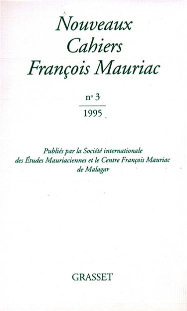 Nouveaux cahiers François Mauriac, n° 3