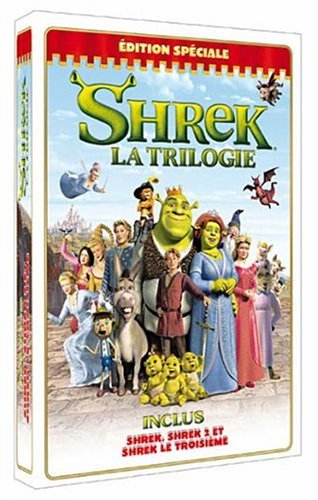Couverture de Coffret trilogie Shrek : Shrek , Shrek 2 , Shrek 3 - Edition speciale 3 DVD par Alain Chabat