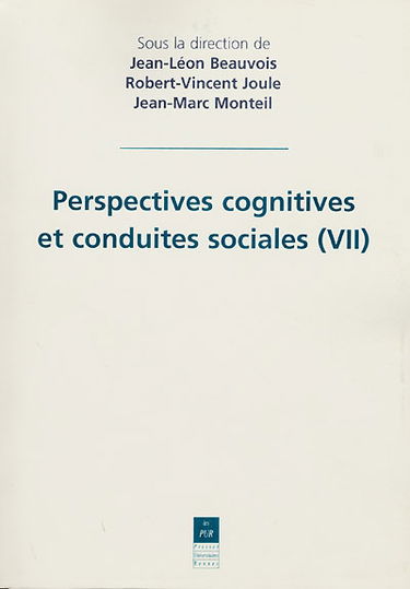 Perspectives cognitives et conduites sociales. Vol. 7