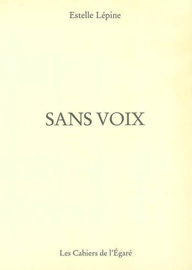 Sans voix