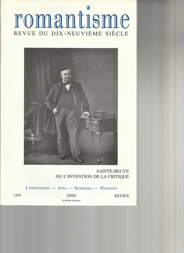 Romantisme 3/2000: Sainte-Beuve ou l'invention de la critique