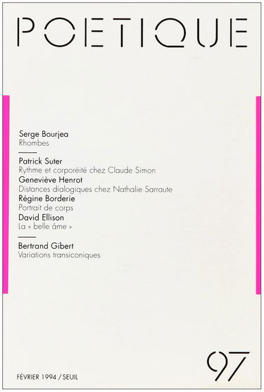 Poétique, numéro 95