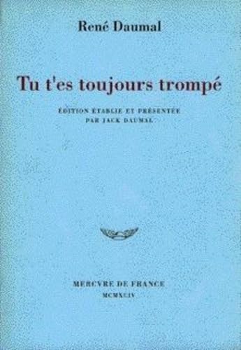 Couverture de Tu t'es toujours trompé