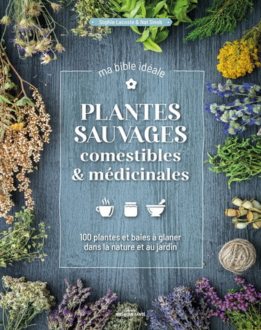 Couverture de Plantes sauvages comestibles & médicinales : 100 plantes et baies à glaner dans la nature et au jardin : ma bible idéale