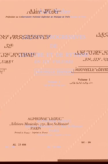 Leçons Progressives de lecture et de rythme Vol 1