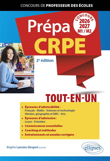 Couverture de Prépa CRPE tout-en-un : concours 2026-2027, M1, M2