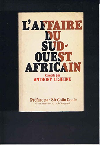 Couverture de L' affaire du sud ouest africain