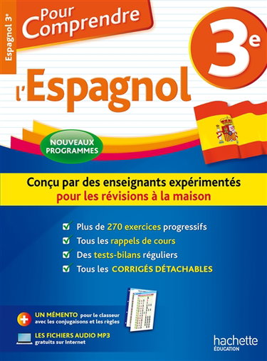 Couverture de Pour comprendre l'espagnol 3e : nouveaux programmes