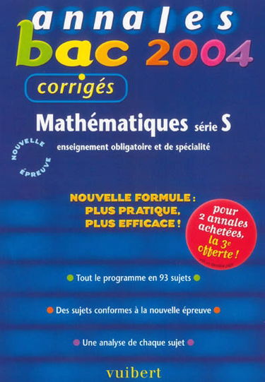 Mathématiques série S enseignement obligatoire et de spécialité : tout le programme en 93 sujets, des sujets conformes à la nouvelle épreuve, une analyse de chaque sujet