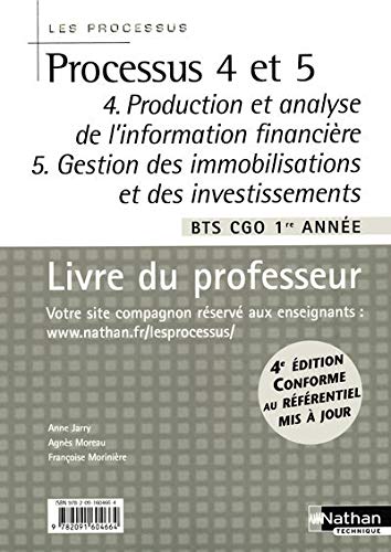 Processus 4/5 BTS CGO 1e année: Livre du professeur