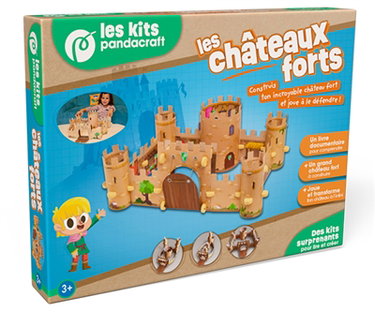 Les châteaux forts : Kit Pandacraft dès 3 ans : Construis ton incroyable château fort et joue à le défendre !