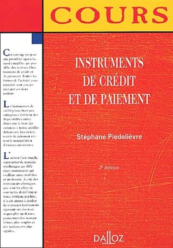 Instruments de crédit et instruments de paiement