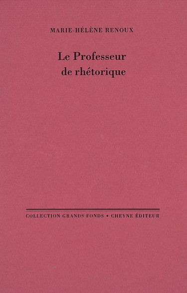 Le professeur de rhétorique