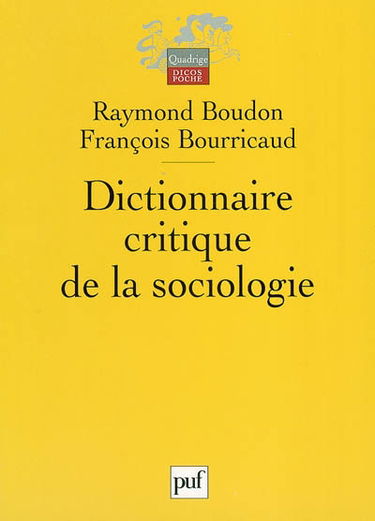 Dictionnaire critique de la sociologie