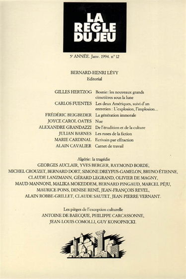 Règle du jeu (La), n° 12. Algérie, la tragédie