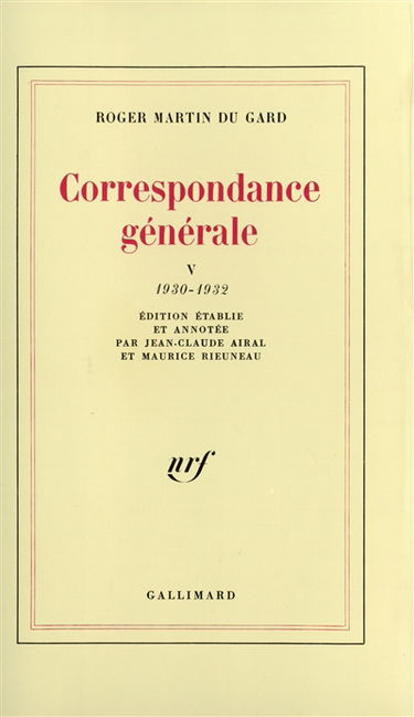 Correspondance générale. Vol. 5