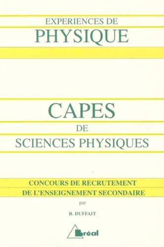 Expériences de physique - CAPES de sciences physiques