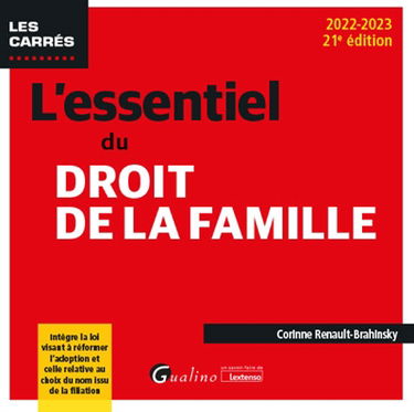 L'essentiel du droit de la famille : 2022-2023