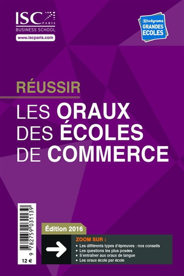 Couverture de Réussir les oraux des écoles de commerce