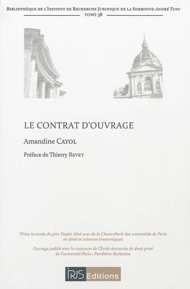 Couverture de Le contrat d'ouvrage