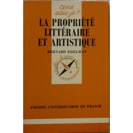 La propriété litteraire et artistique
