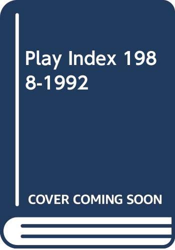 Couverture de Play Index 1988-1992 [Hardcover] by