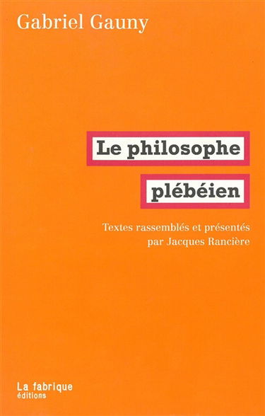 Le philosophe plébéien